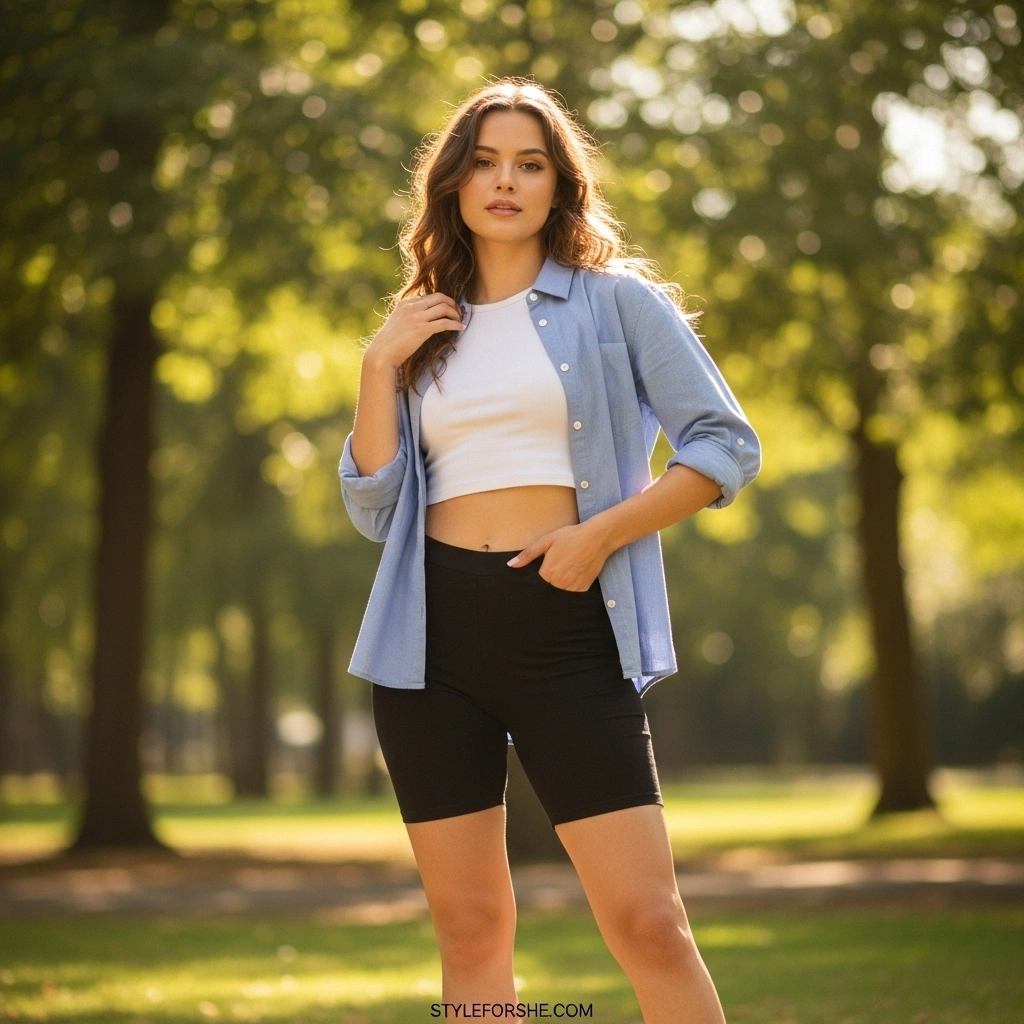 20 Cute Biker Short Outfits Ideas You’ll Want to Try