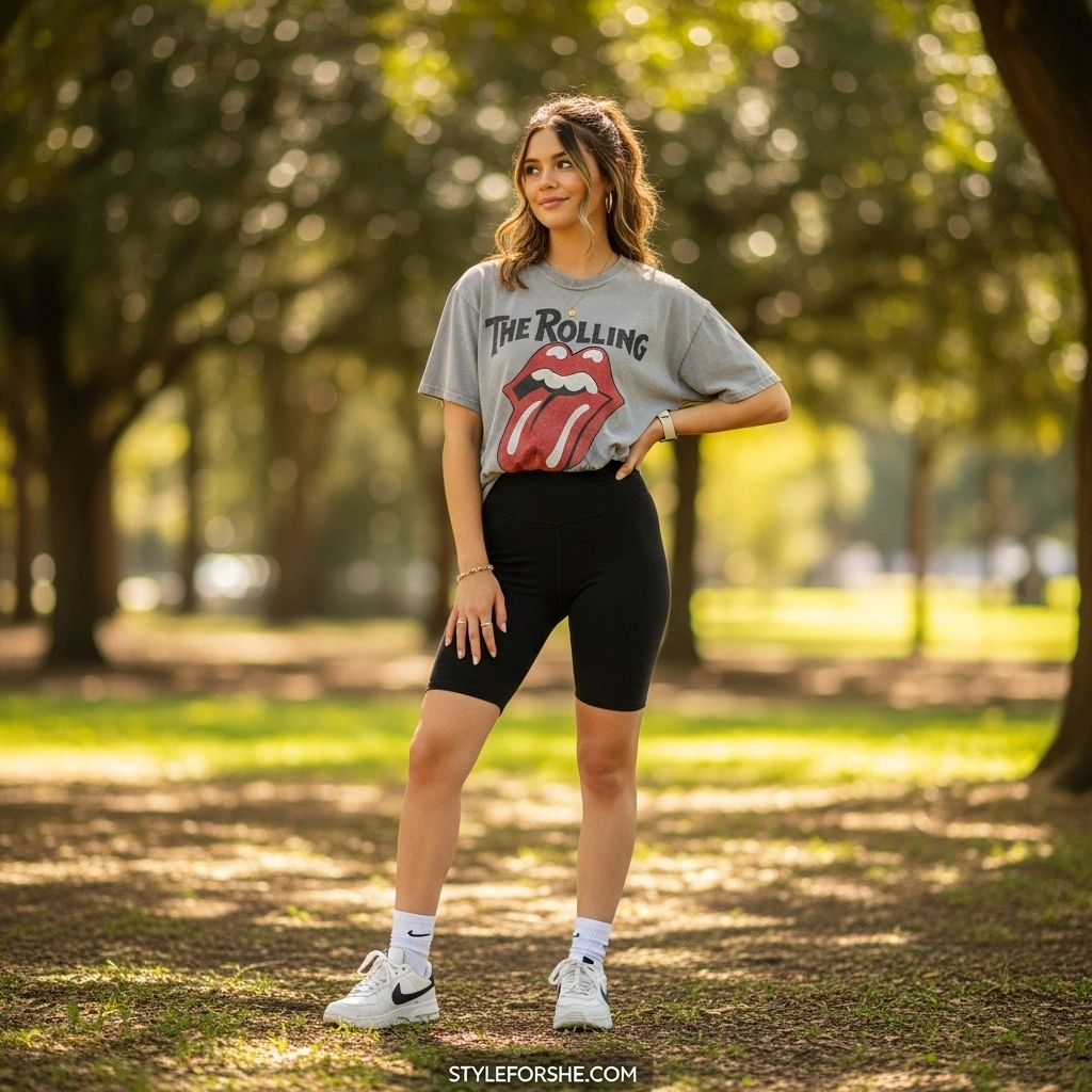 20 Cute Biker Short Outfits Ideas You’ll Want to Try