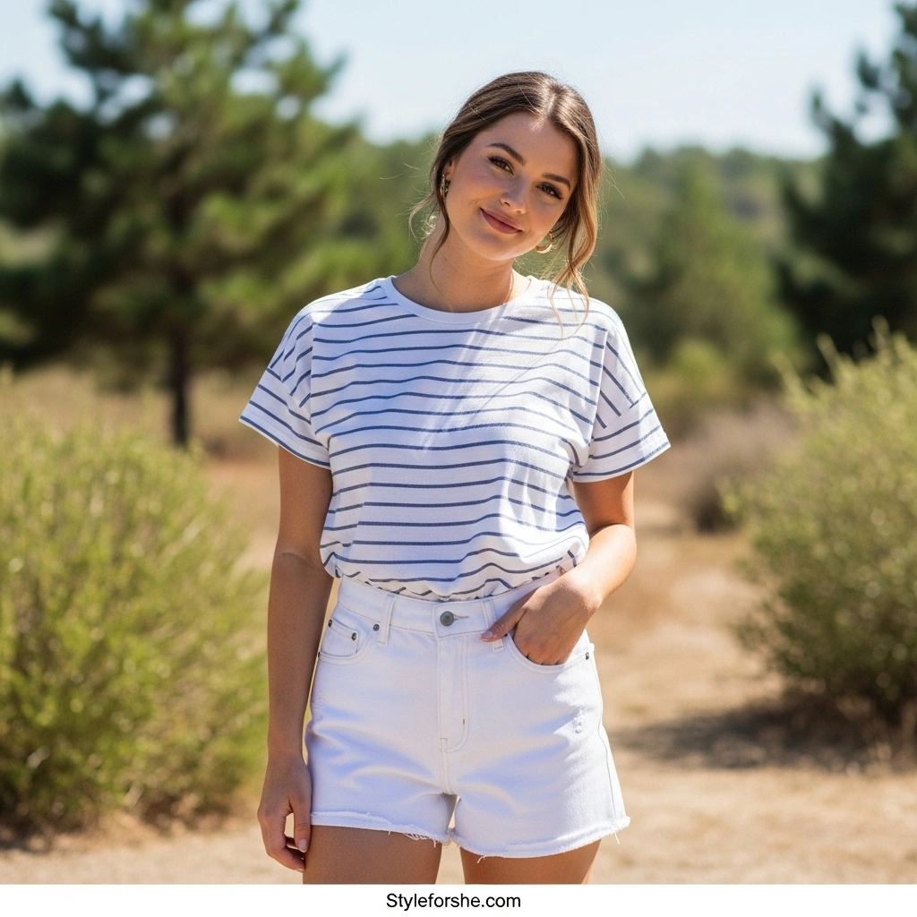 22 Stylish White Shorts Outfit Ideas to Try This Summer