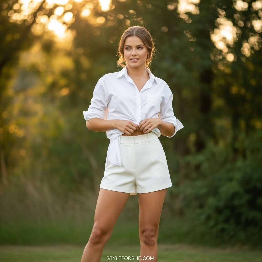 22 Stylish White Shorts Outfit Ideas to Try This Summer