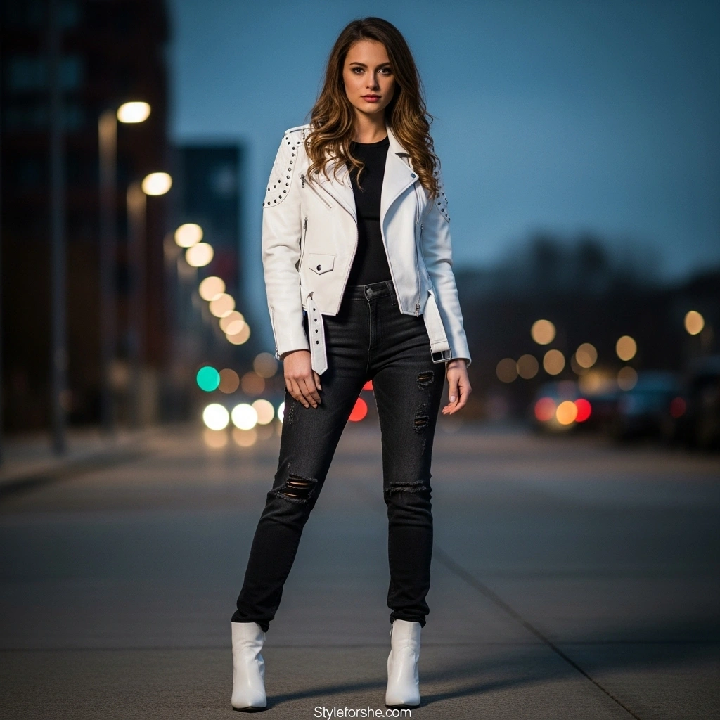 17 Stylish White Boot Outfits That Will Turn Heads