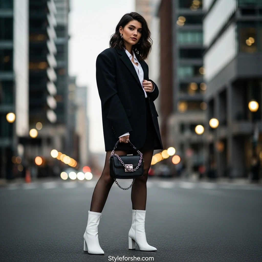 17 Stylish White Boot Outfits That Will Turn Heads