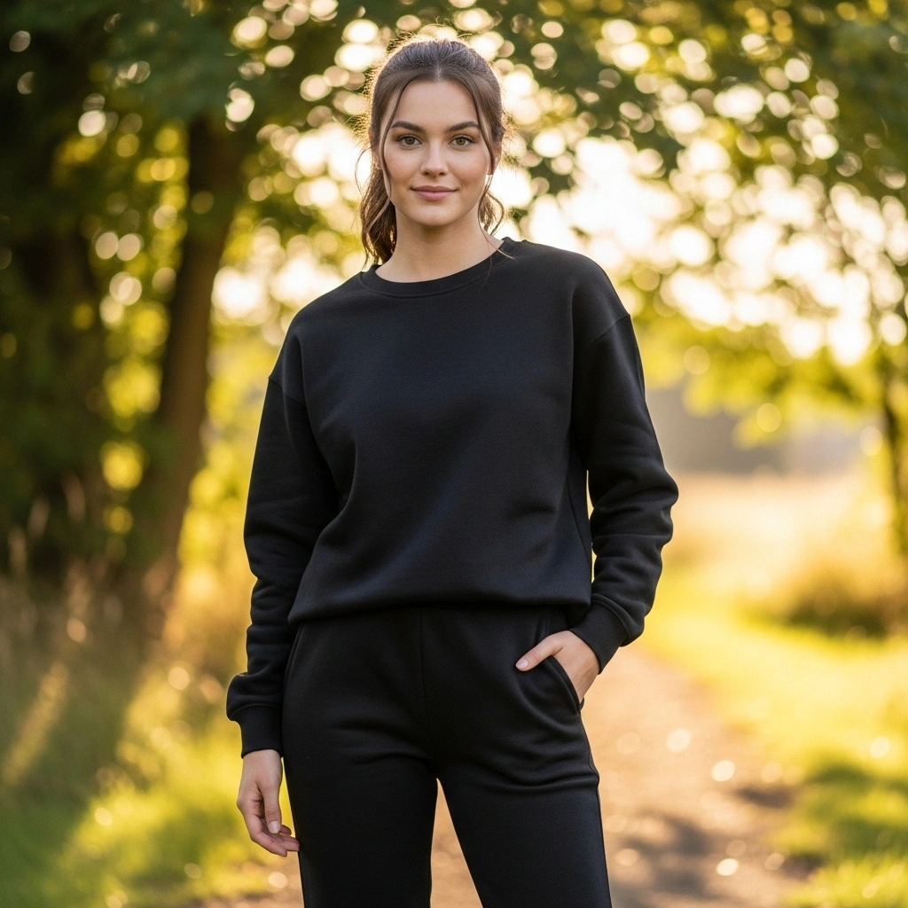 18 Chic Outfit Ideas for What to Wear with Black Sweatpants