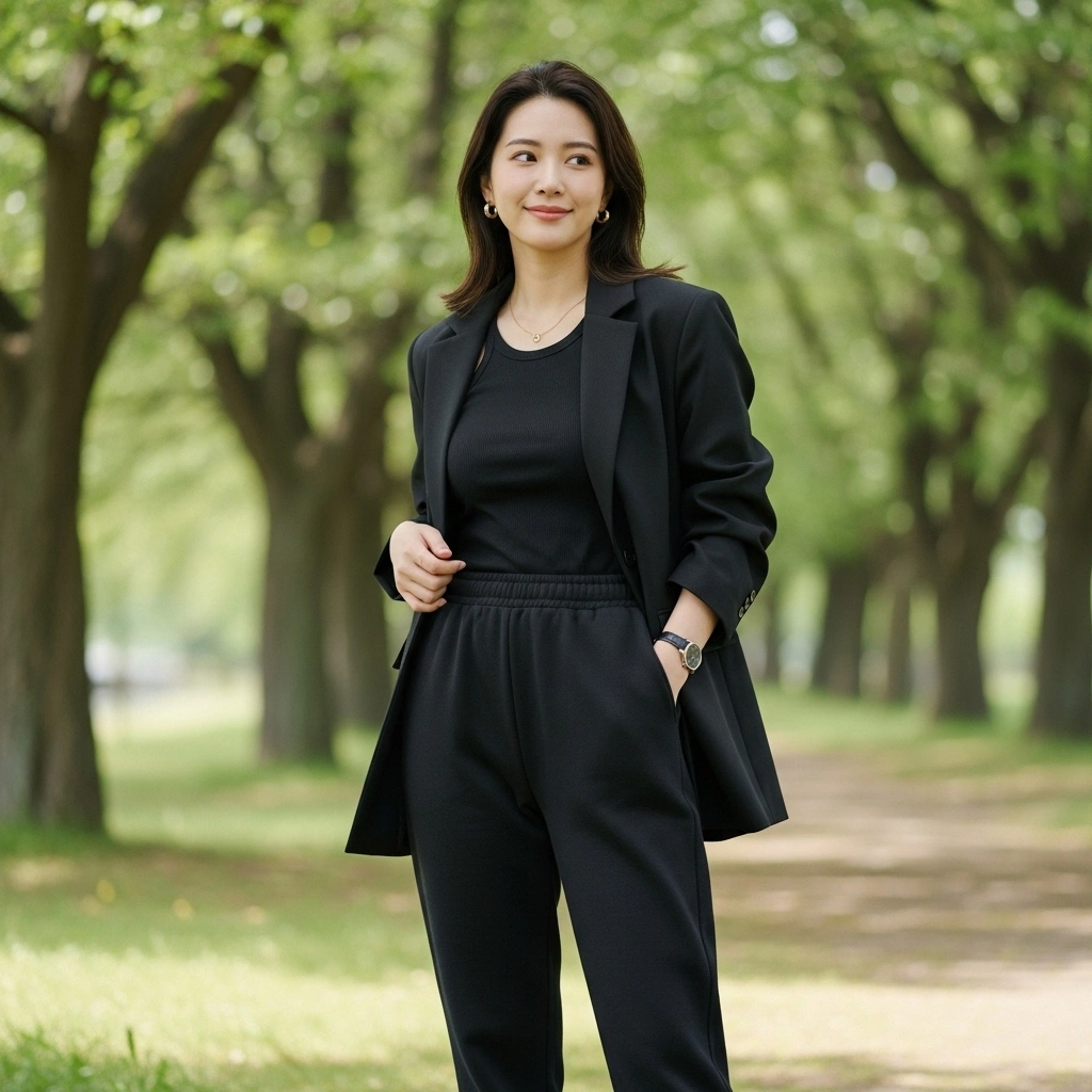 18 Chic Outfit Ideas for What to Wear with Black Sweatpants