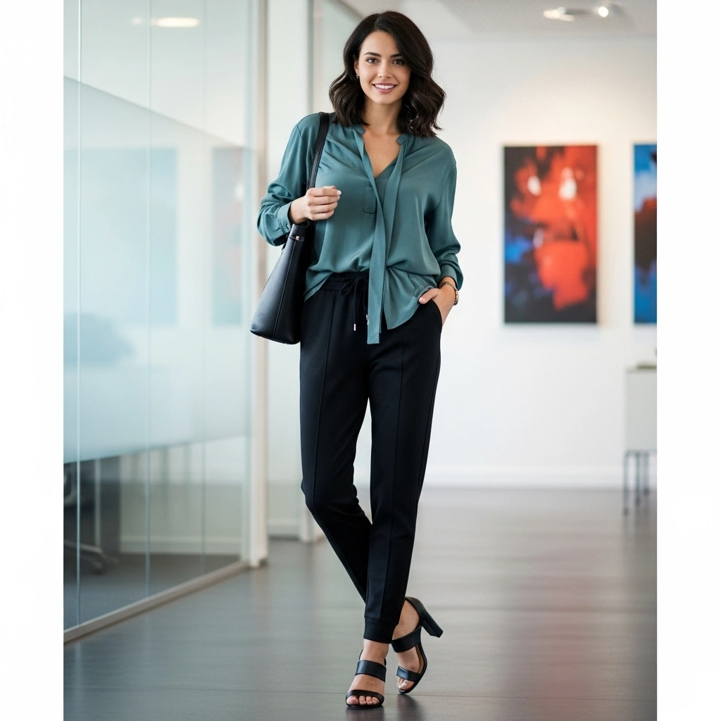 18 Chic Outfit Ideas for What to Wear with Black Sweatpants