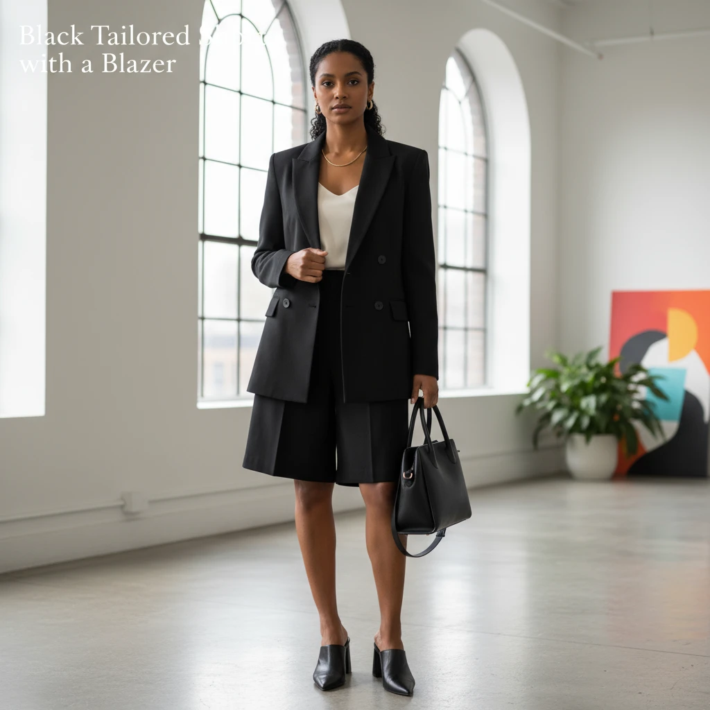 17 Black Shorts Outfit Ideas That Are Effortlessly Stylish
