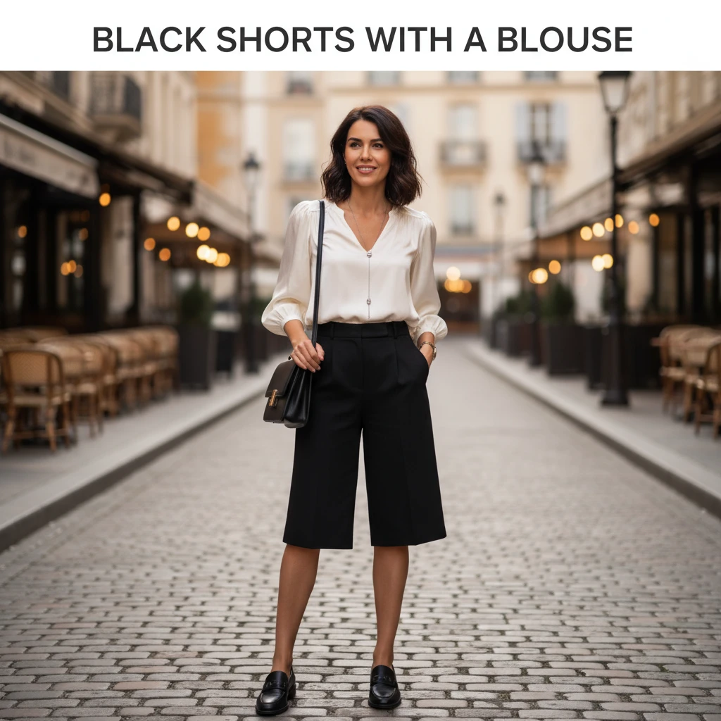 17 Black Shorts Outfit Ideas That Are Effortlessly Stylish