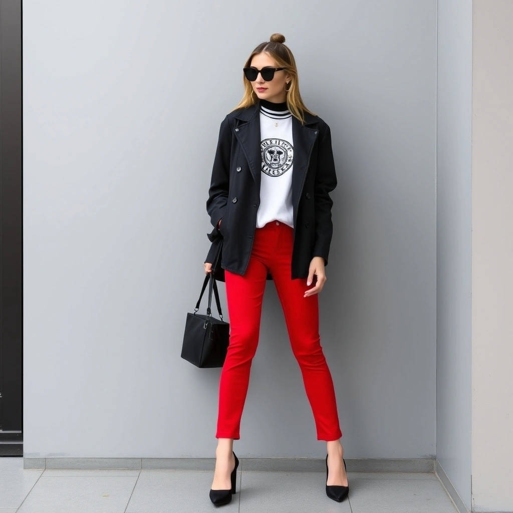 19 Stylish Red Pants Outfit Ideas