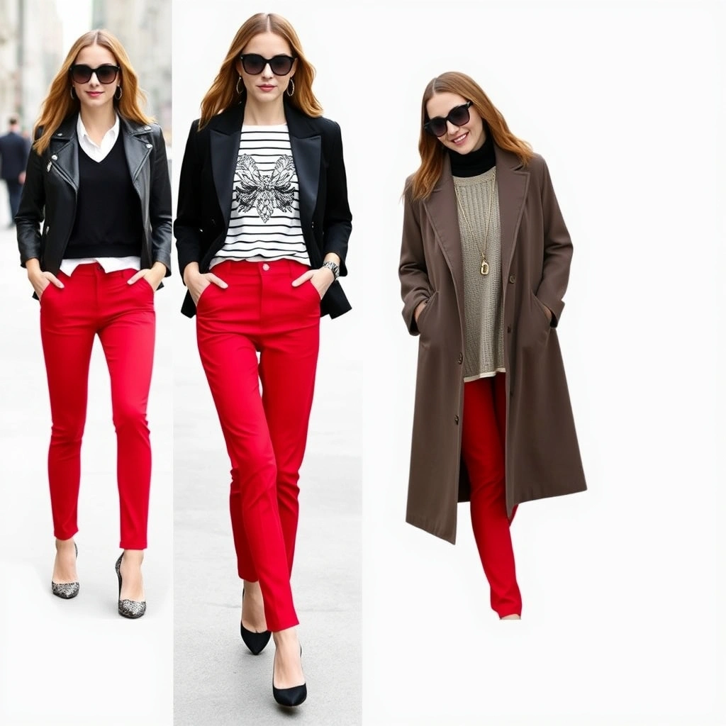 19 Stylish Red Pants Outfit Ideas