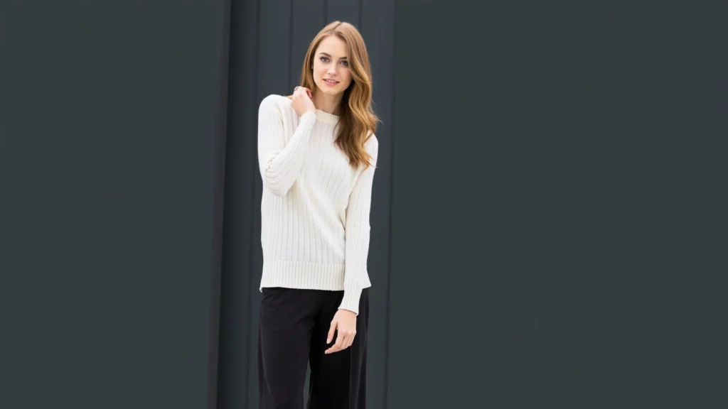 omnigen knit top with wide leg trouser 1765383998169