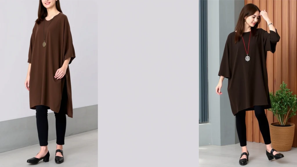 omnigen loose tunic top with slim pant 1765383959239
