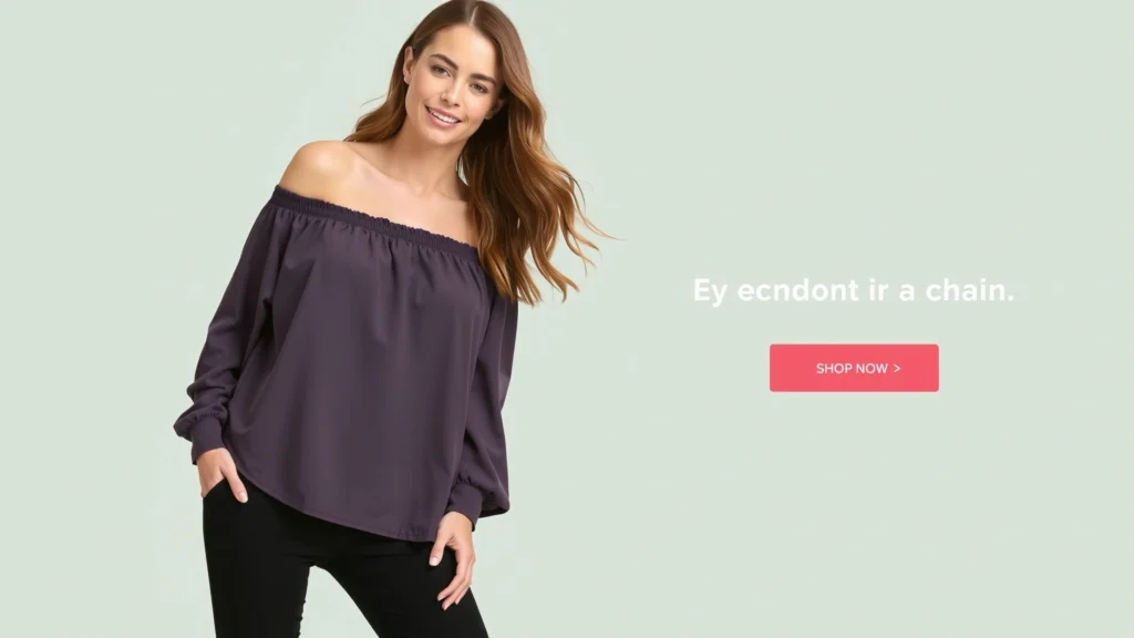 omnigen off shoulder top with stretch 1765301029983