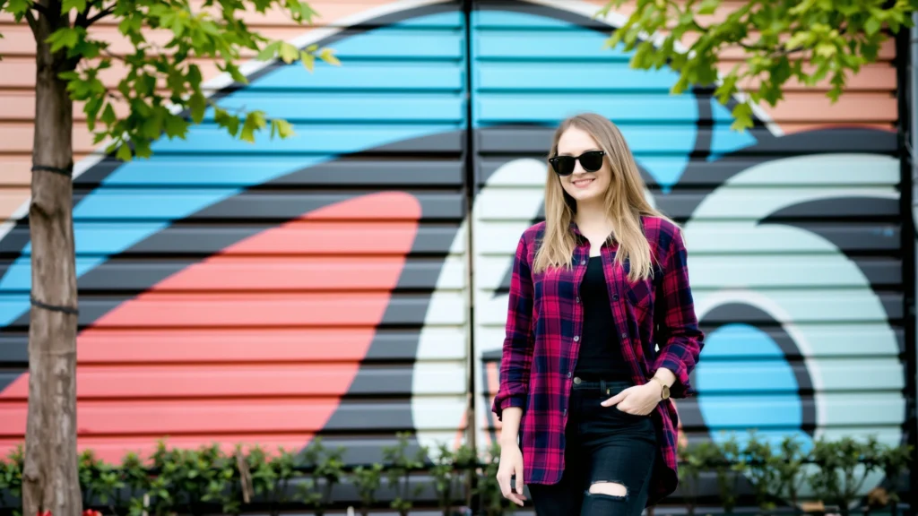 omnigen plaid shirt with black jeans f 1765384092782