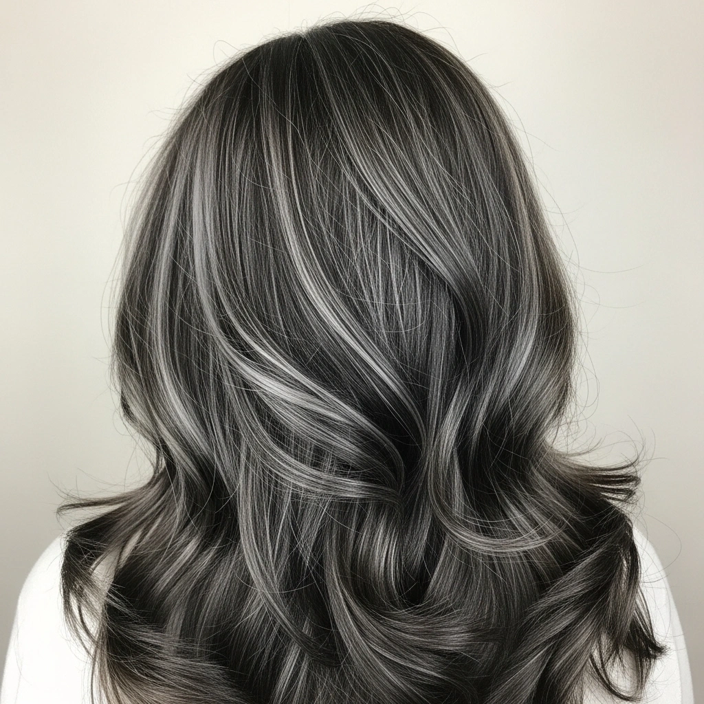 20 Beautiful Brown Hair with Silver Highlights for a Soft Dimensional Glow