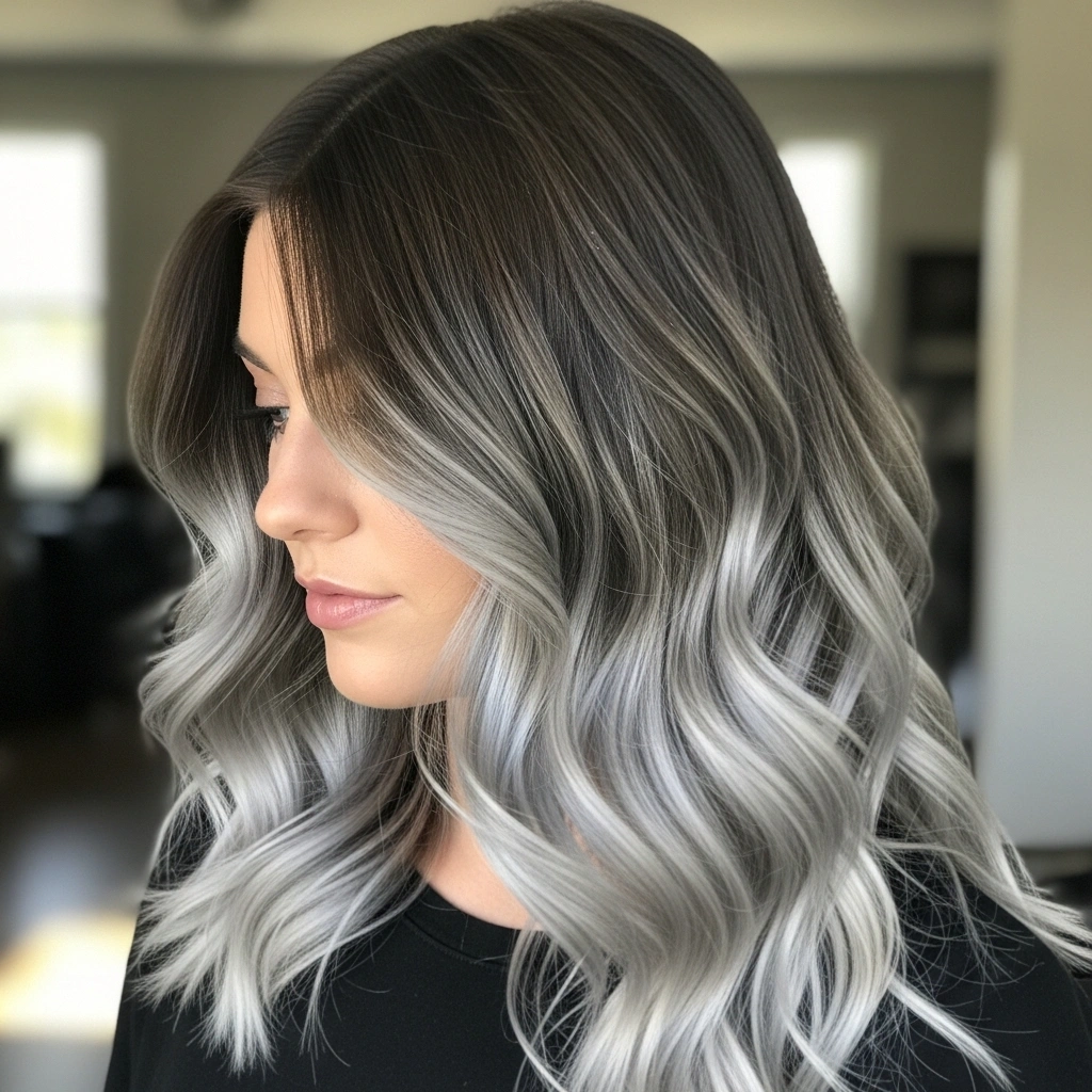20 Beautiful Brown Hair with Silver Highlights for a Soft Dimensional Glow