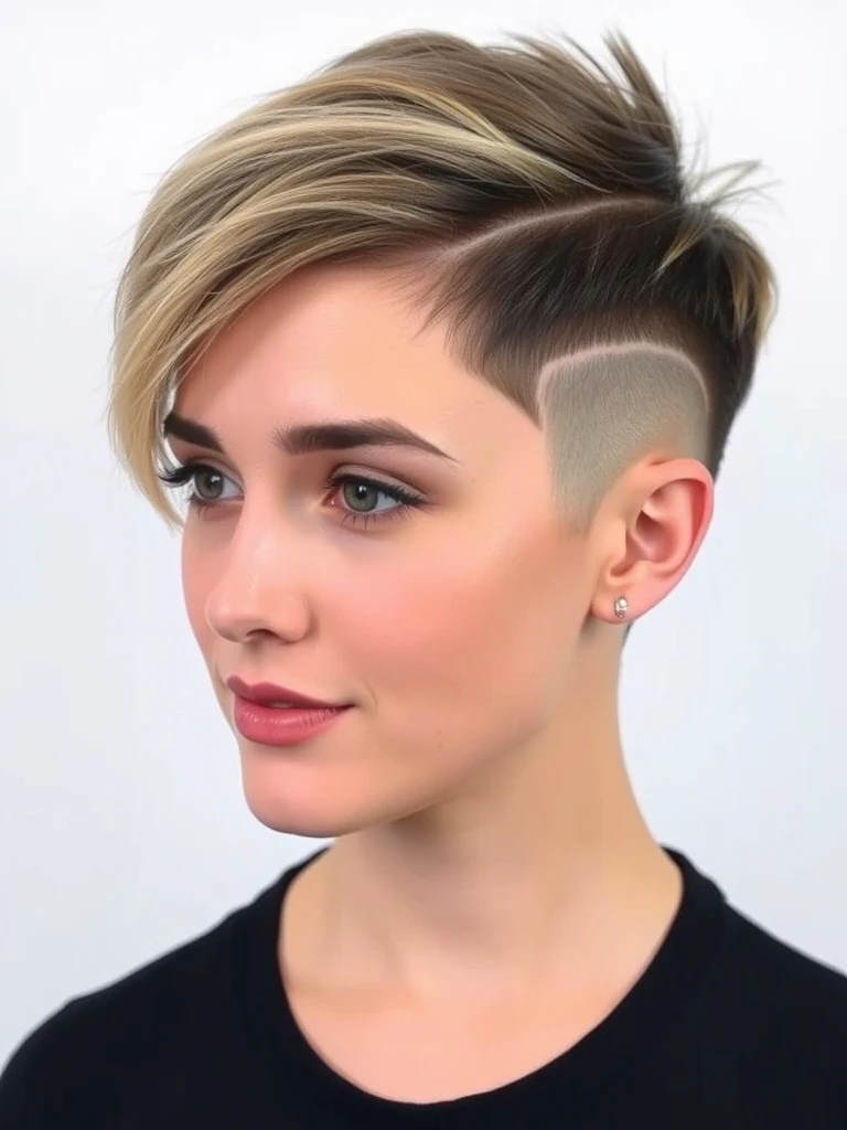 25 Creative Shaved Sides Pixie Cut Haircuts for a Trendy Look