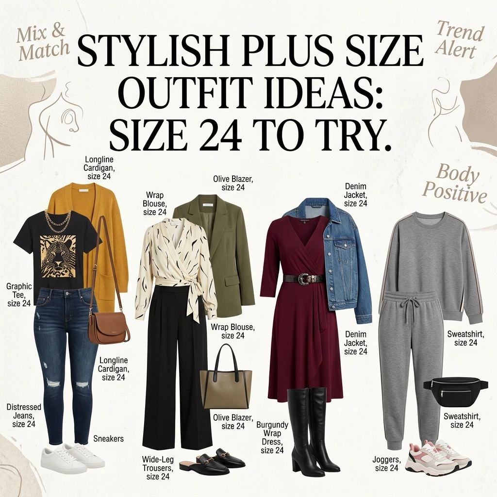 12 Stylish Plus Size Outfit Ideas (Size 24) to Try