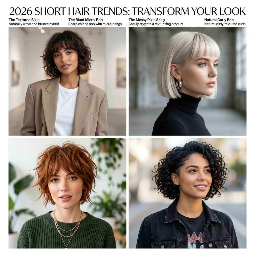 14 Trendy Short Hairstyles for 2026 to Transform Your Look