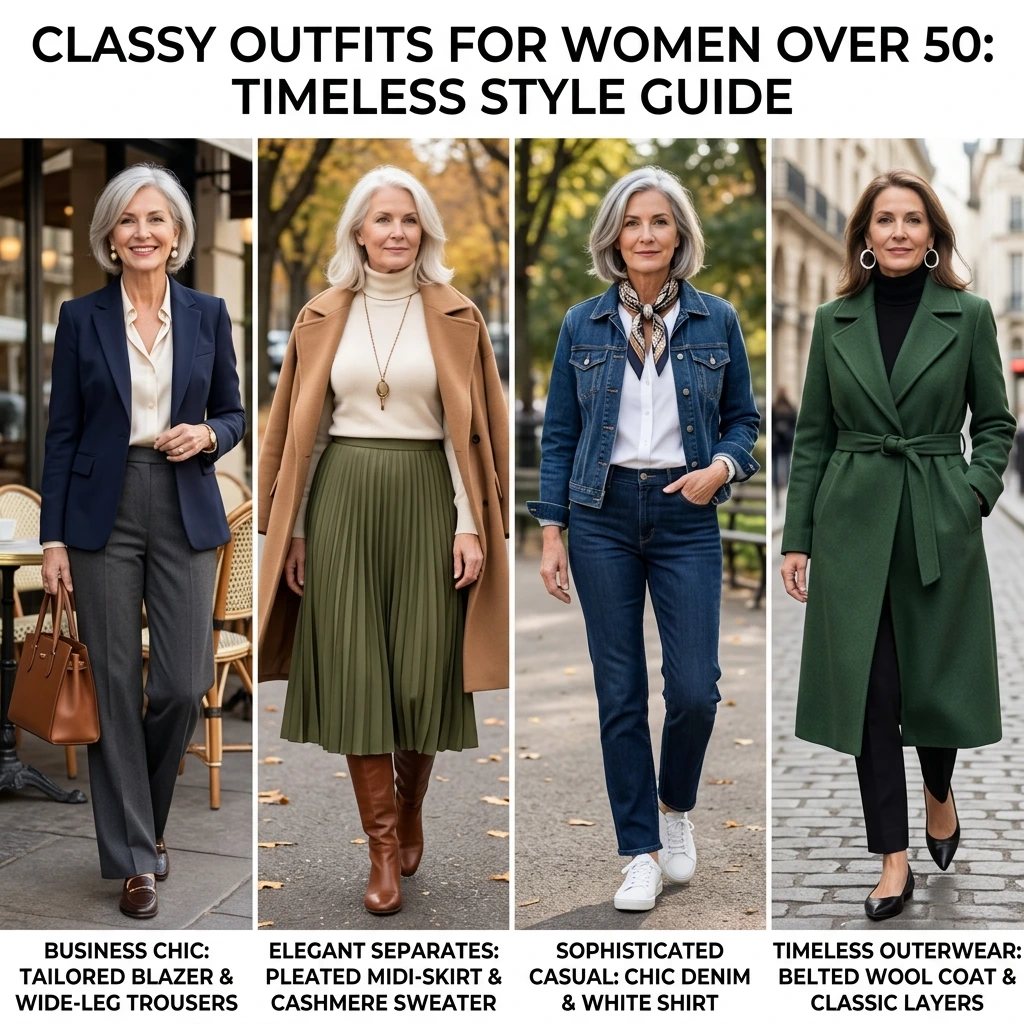 12 Classy Outfits for Women Over 50 to Look Timeless