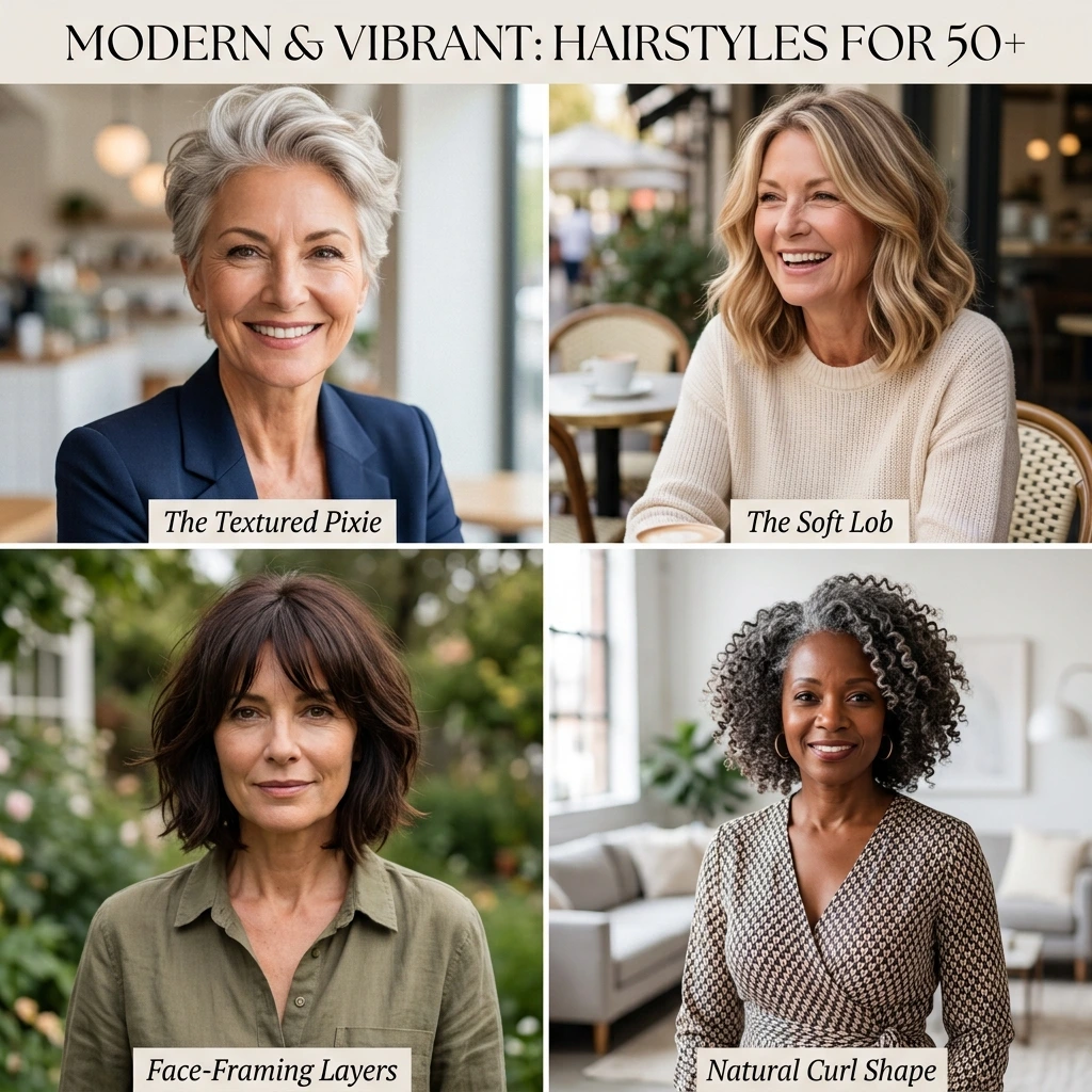 12 Youthful Hairstyles & Haircuts for Women Over 50