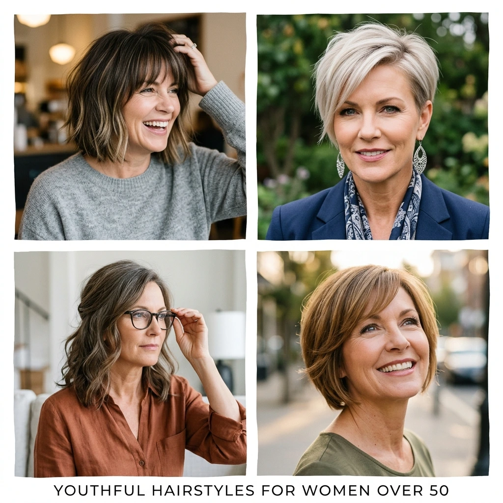 12 Youthful Hairstyles & Haircuts for Women Over 50