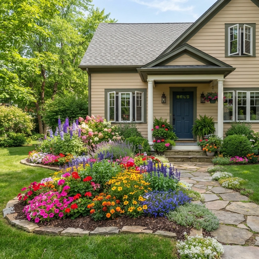 8 Front of House Flower Bed Ideas That’ll Add Color to Your Home