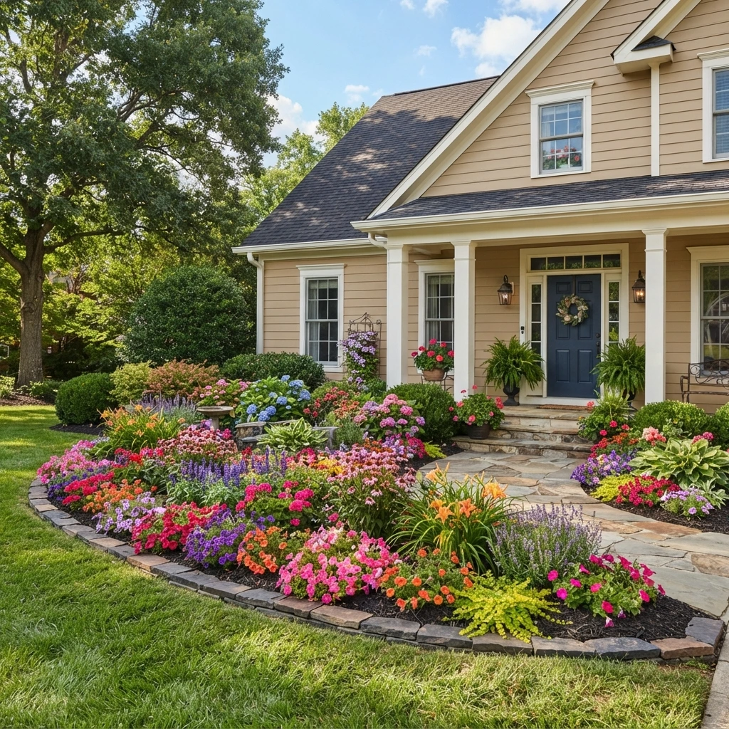 8 Front of House Flower Bed Ideas That’ll Add Color to Your Home