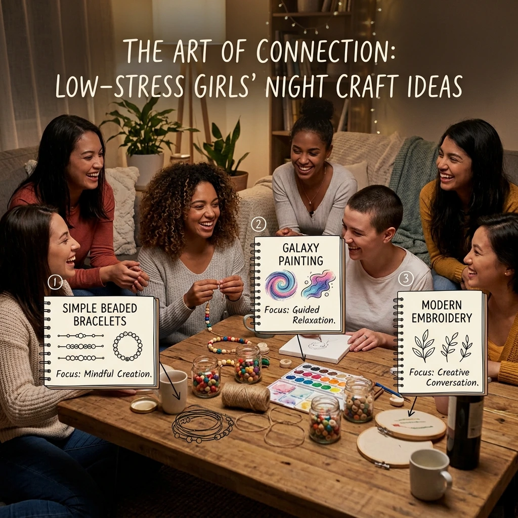 The Art of Connection: 5 Low-Stress Girls’ Night Craft Ideas