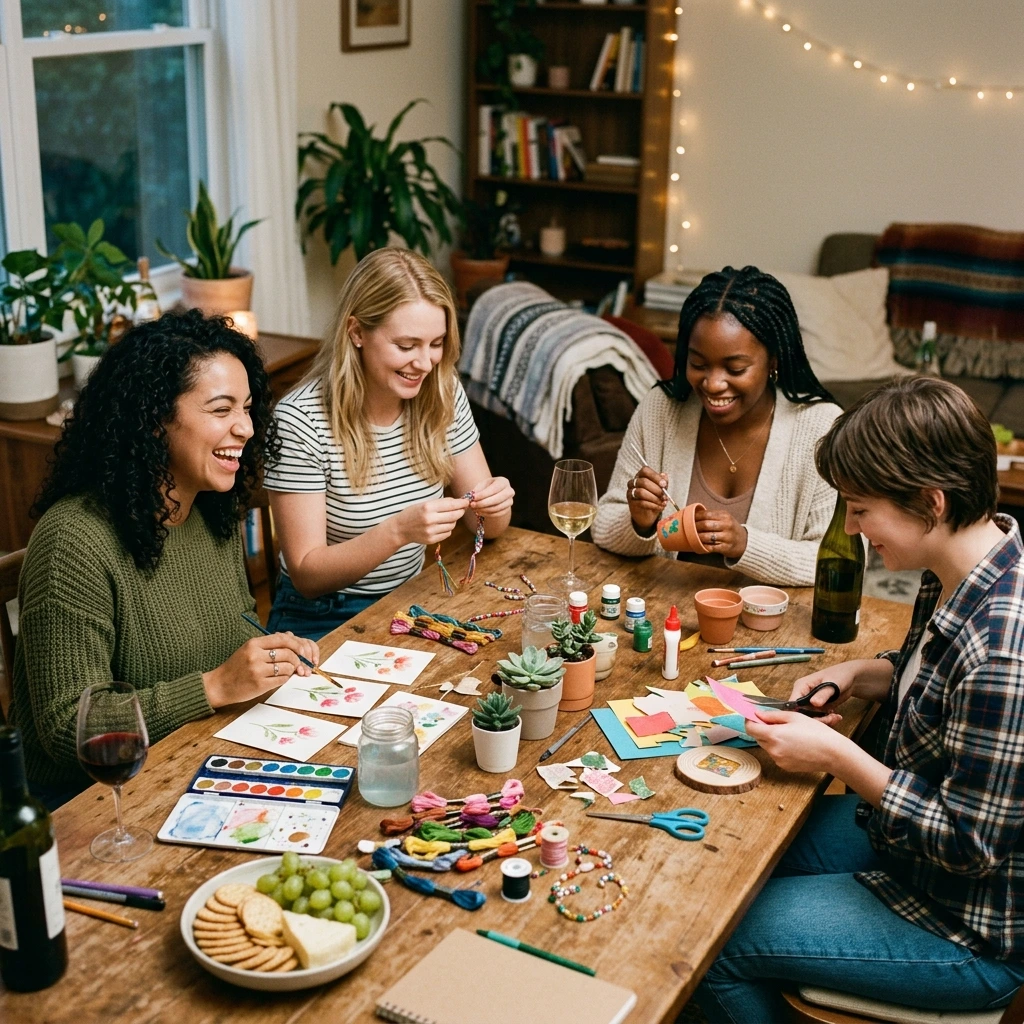 The Art of Connection: 5 Low-Stress Girls’ Night Craft Ideas