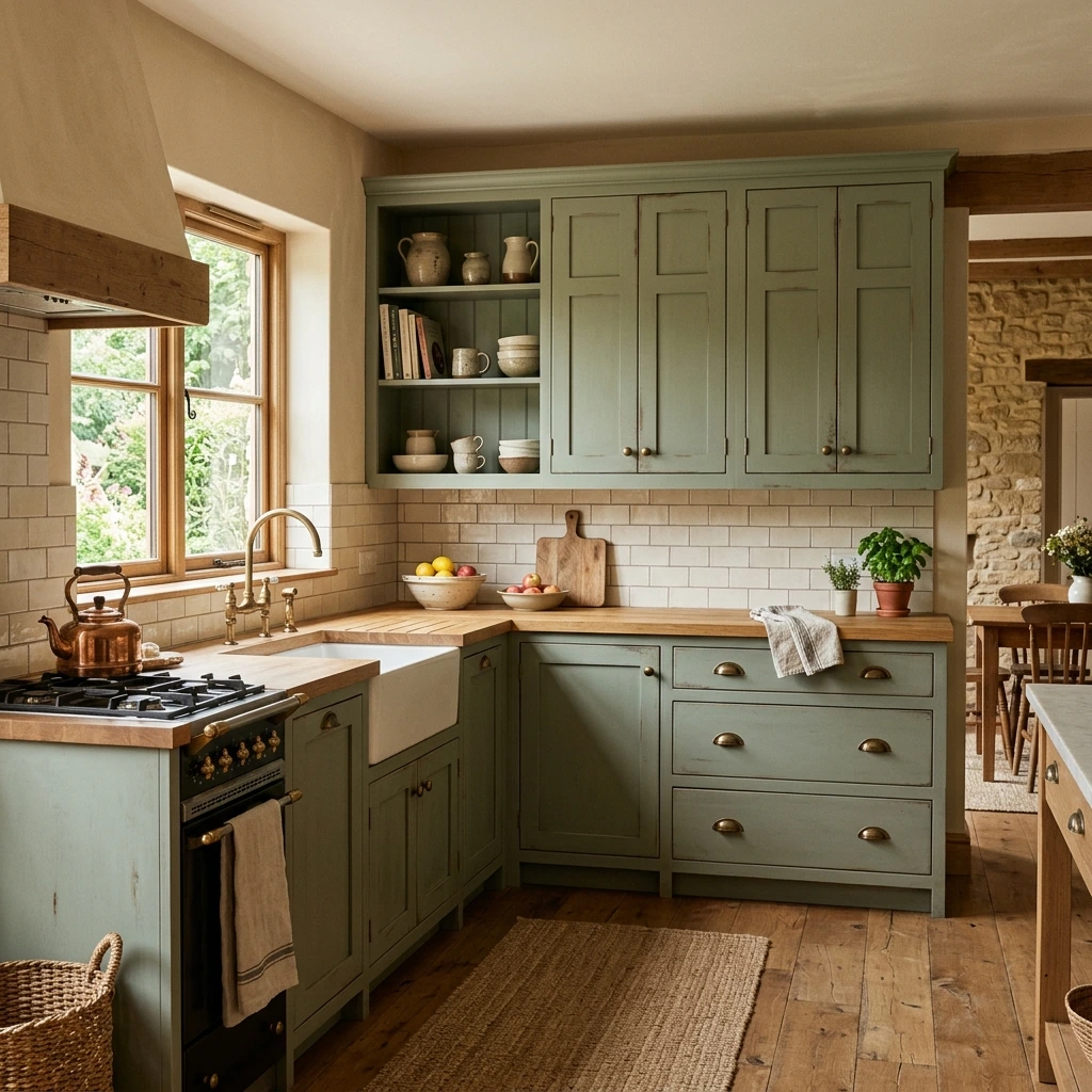 12 Rustic Sage Green Kitchen Cabinets for Warm Neutrals