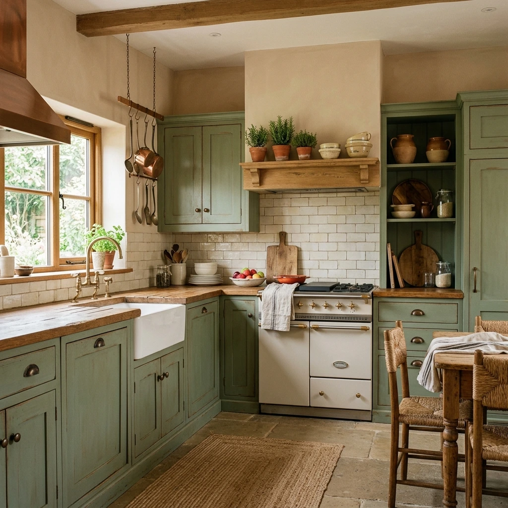 12 Rustic Sage Green Kitchen Cabinets for Warm Neutrals