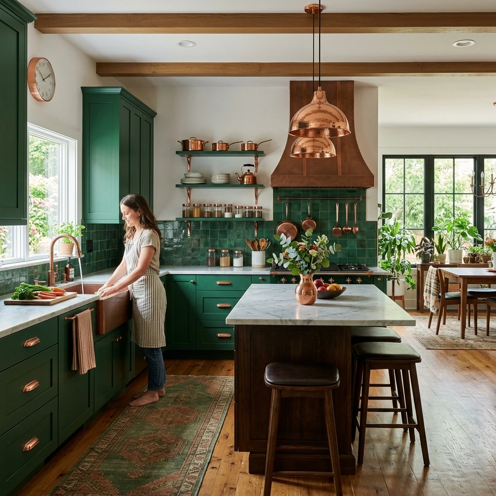 7 Green and Copper Kitchen Ideas for Stylish Kitchens