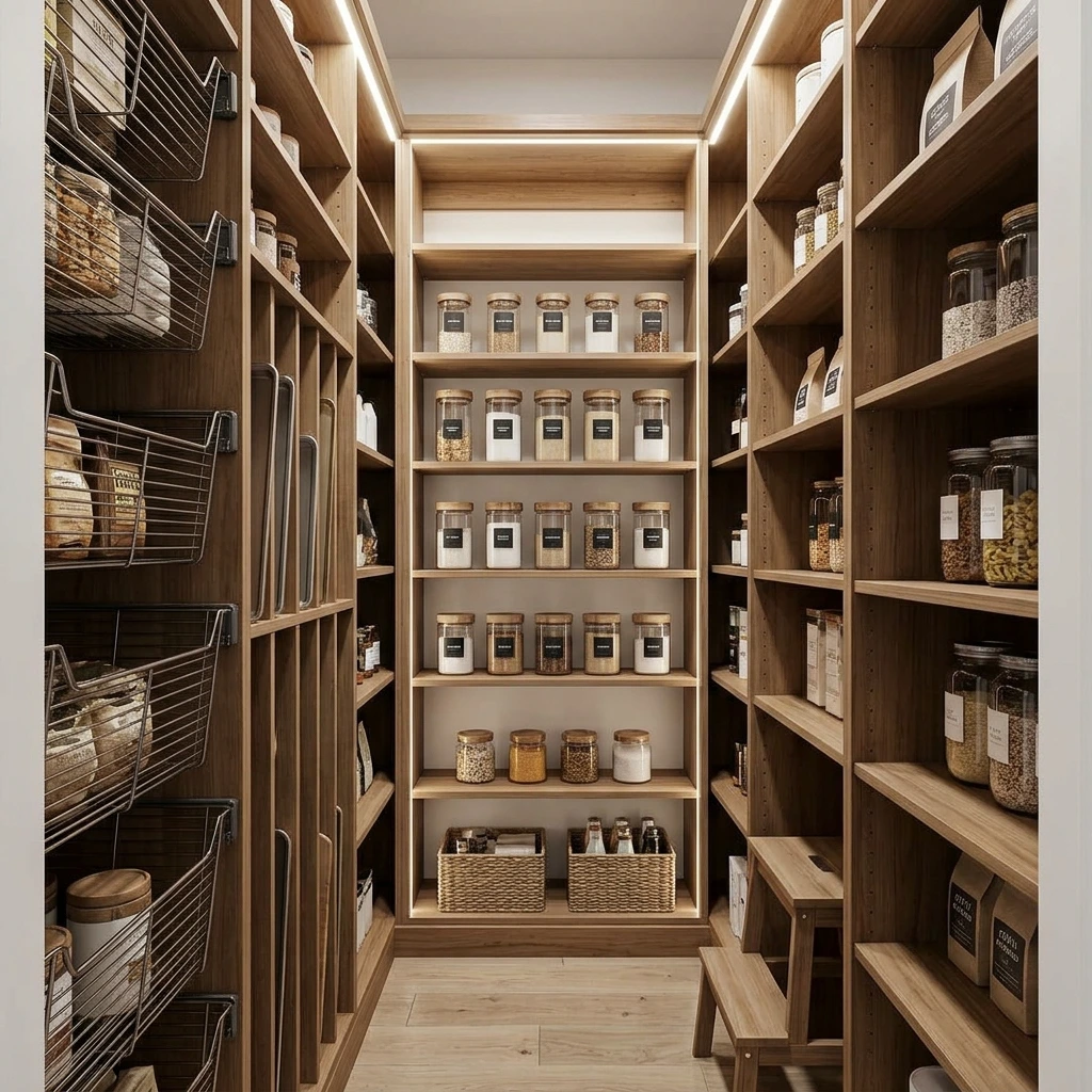 Walk in Pantry Ideas to Maximize Storage for Small Kitchens