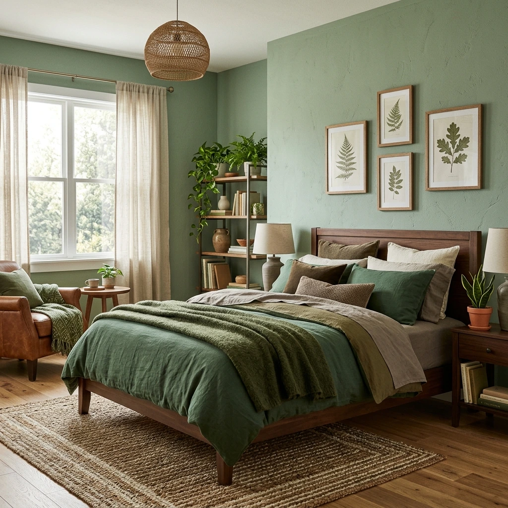 15 Green and Brown Bedroom Ideas for Serene Spaces