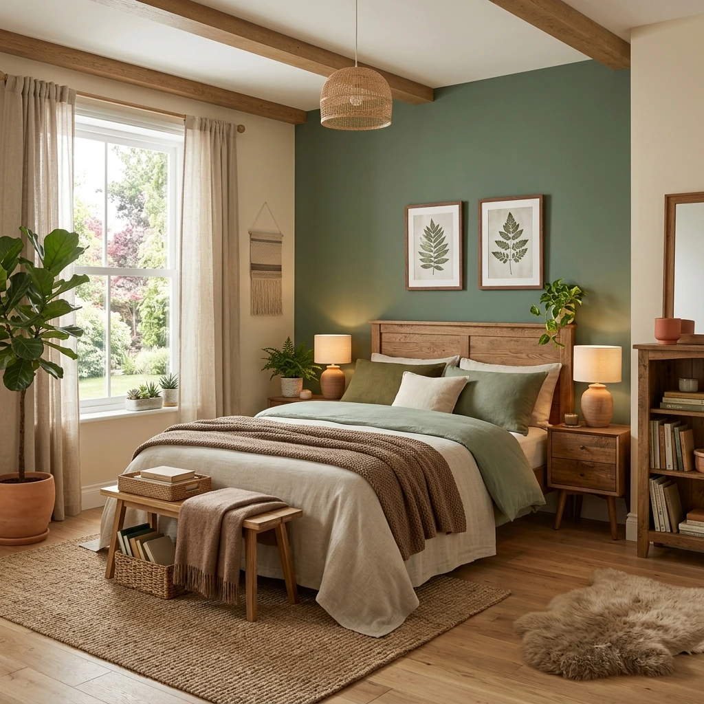 15 Green and Brown Bedroom Ideas for Serene Spaces