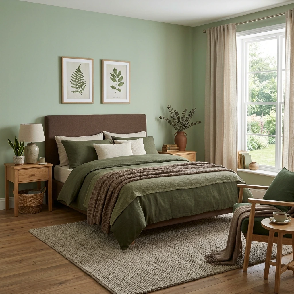 15 Green and Brown Bedroom Ideas for Serene Spaces