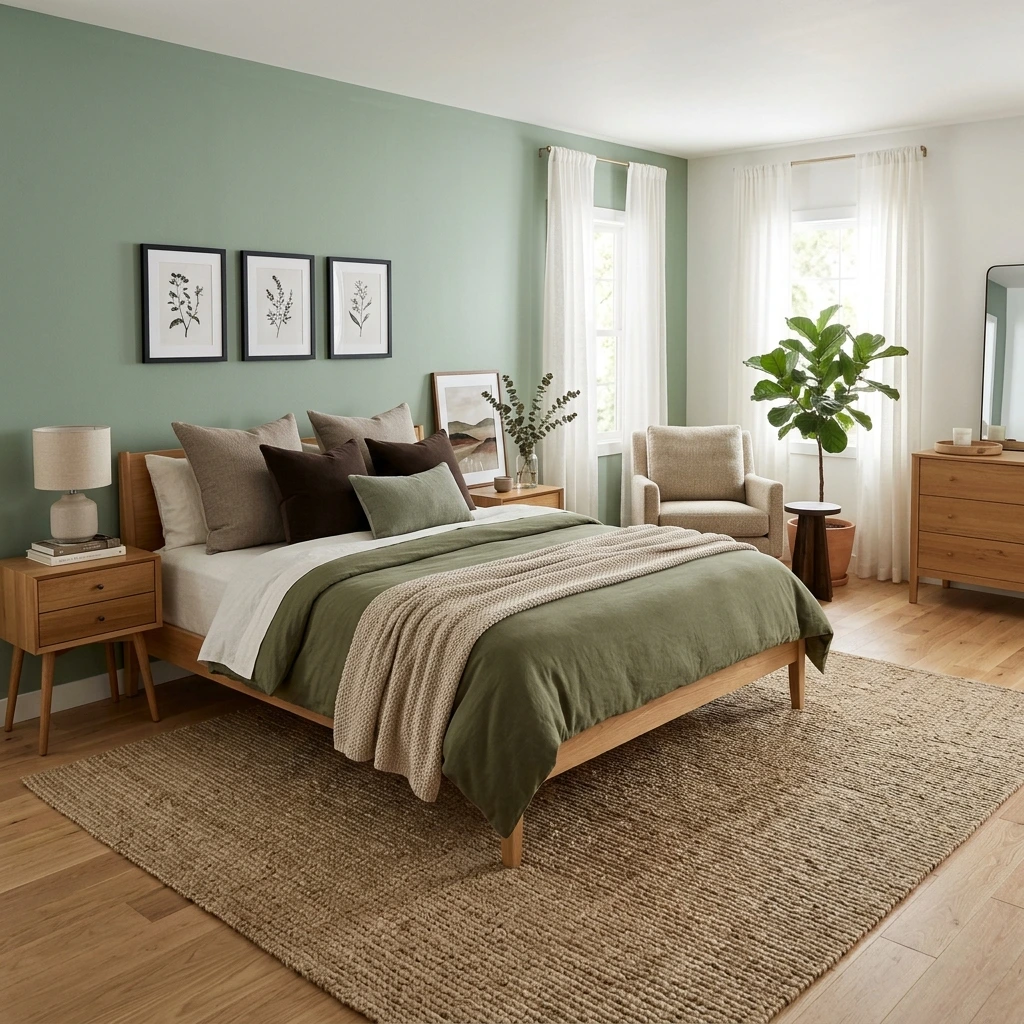 15 Green and Brown Bedroom Ideas for Serene Spaces