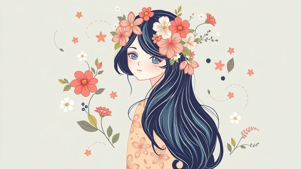 omnigen floral hair girl illustration 1764829571231