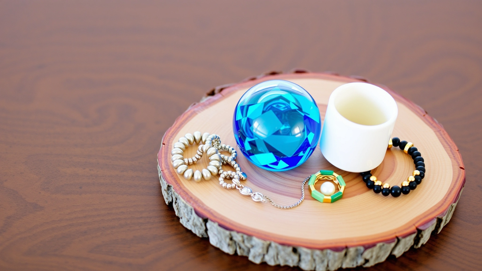 omnigen wooden slice tray jewelry tray 1765533623225