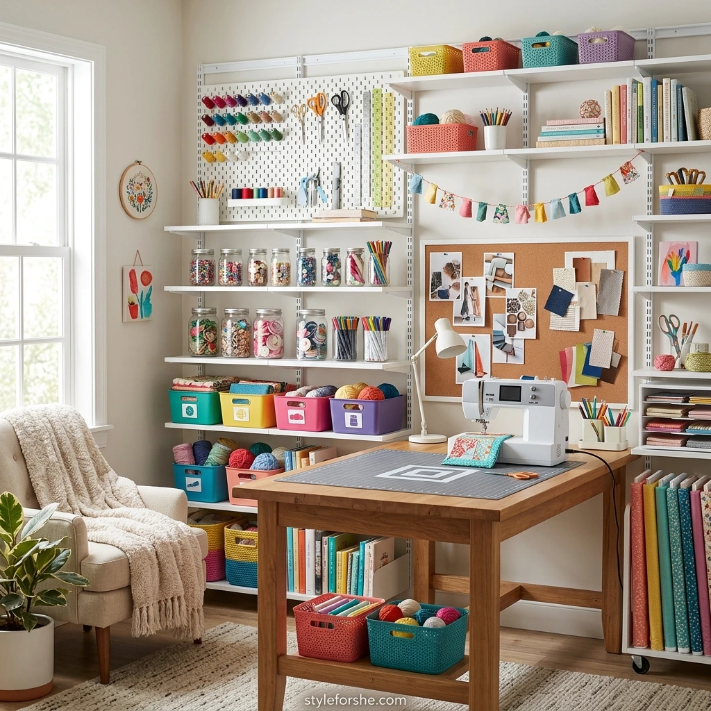 25 Craft Room Ideas with Genius Organization & Decor Tips