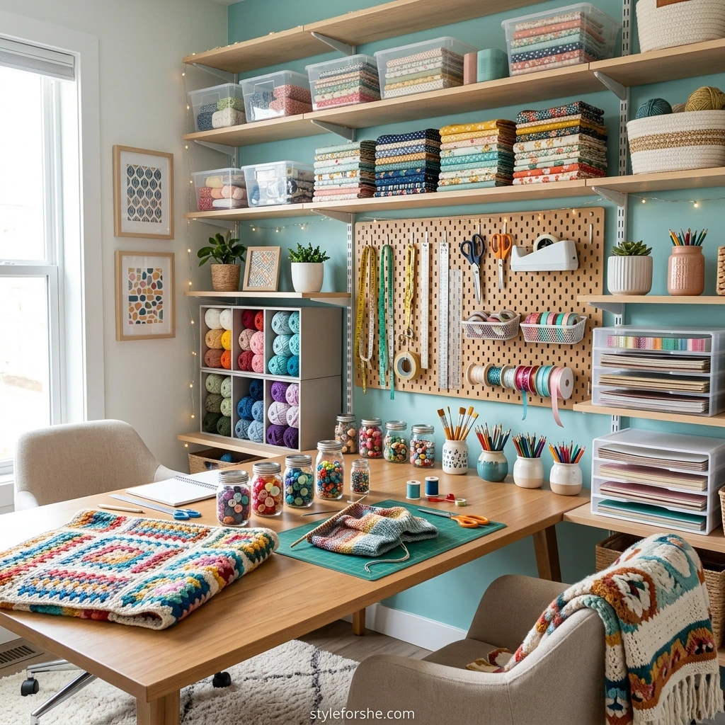 25 Craft Room Ideas with Genius Organization & Decor Tips