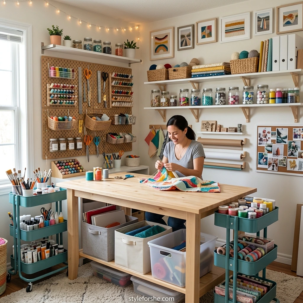 25 Craft Room Ideas with Genius Organization & Decor Tips