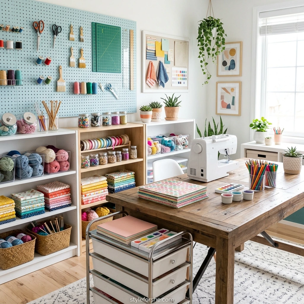 25 Craft Room Ideas with Genius Organization & Decor Tips
