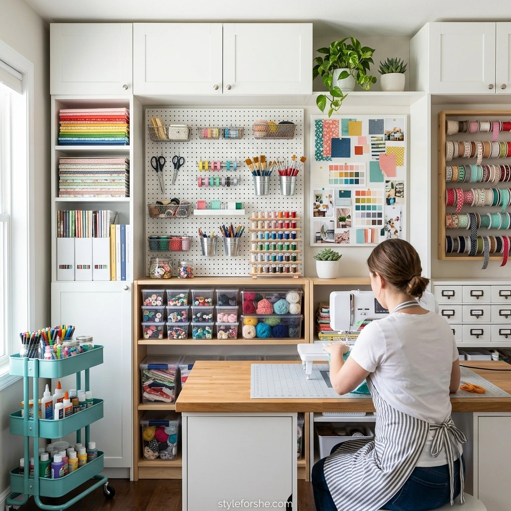 25 Craft Room Ideas with Genius Organization & Decor Tips