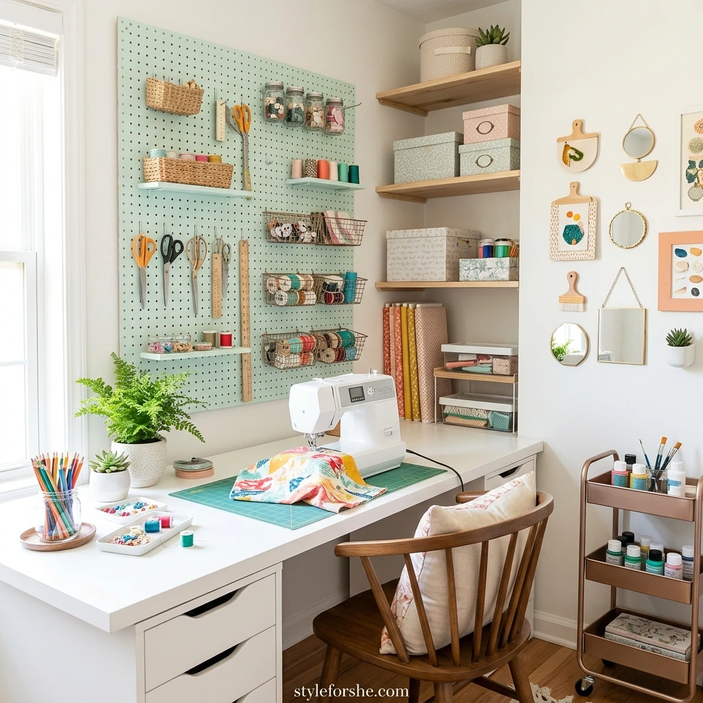 25 Craft Room Ideas with Genius Organization & Decor Tips