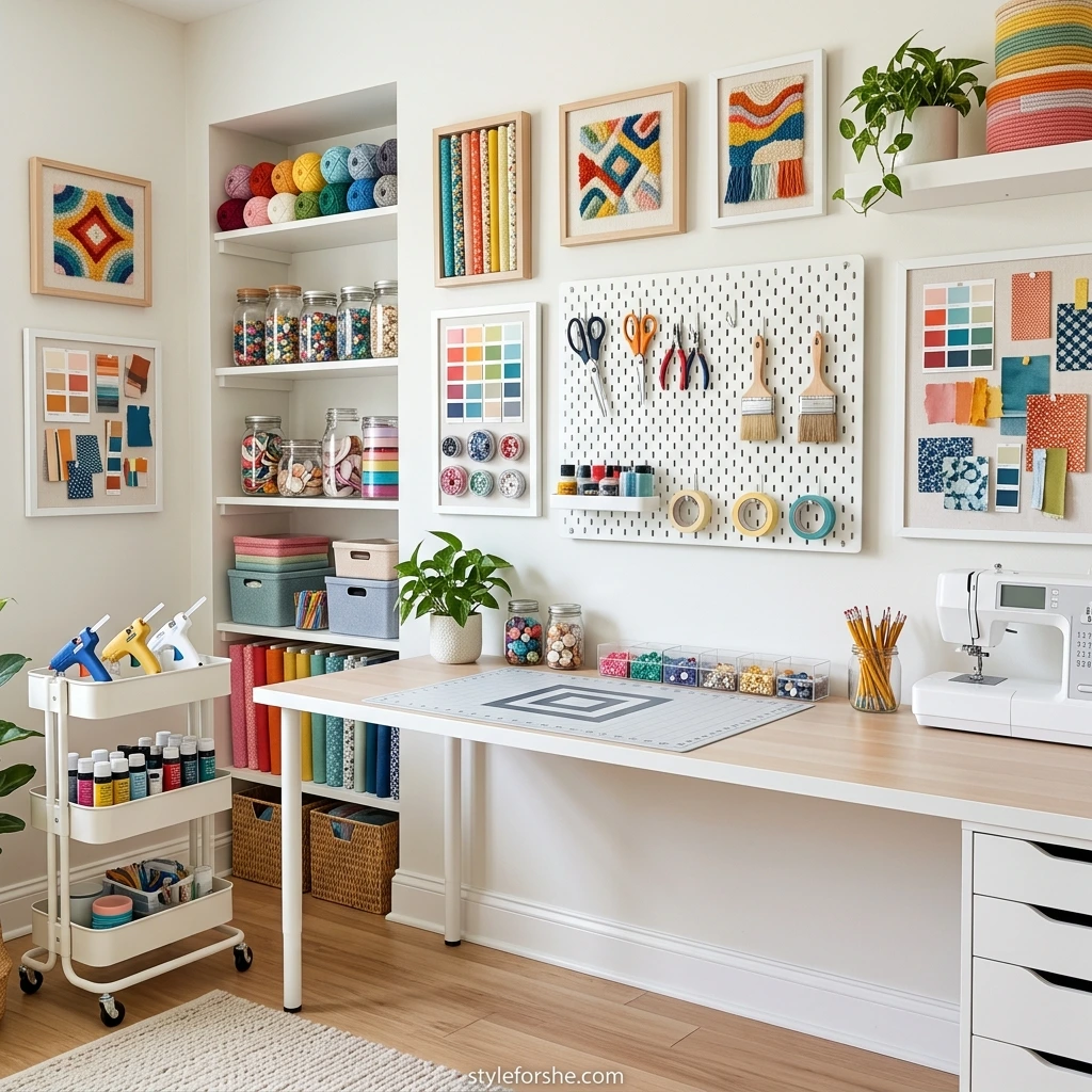 25 Craft Room Ideas with Genius Organization & Decor Tips