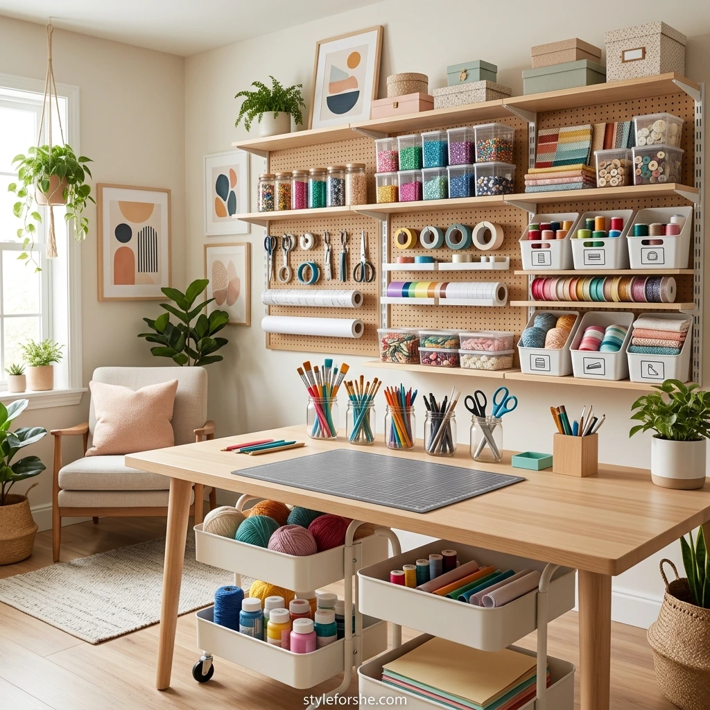 25 Craft Room Ideas with Genius Organization & Decor Tips