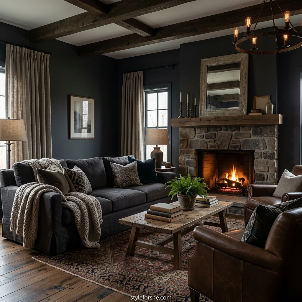 15 Cozy Moody Farmhouse Living Room Ideas That Wow