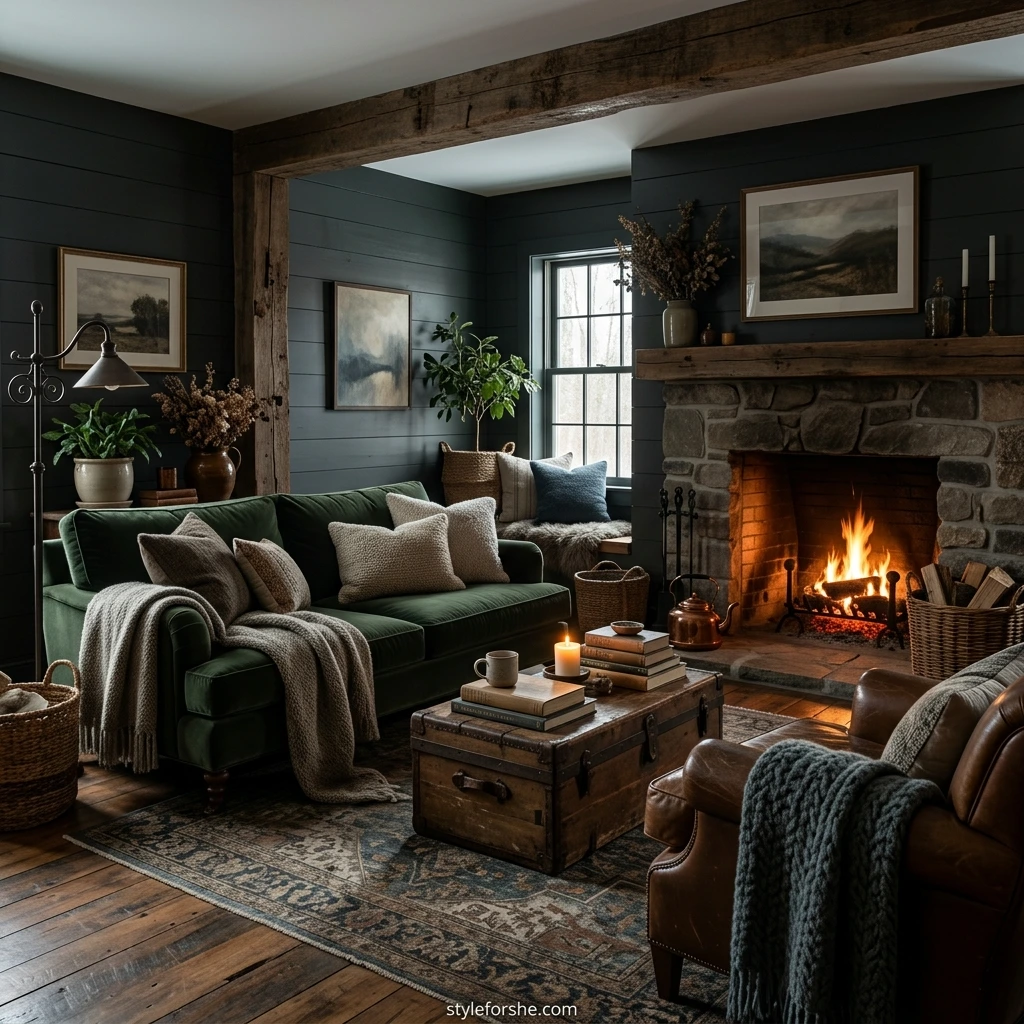 15 Cozy Moody Farmhouse Living Room Ideas That Wow