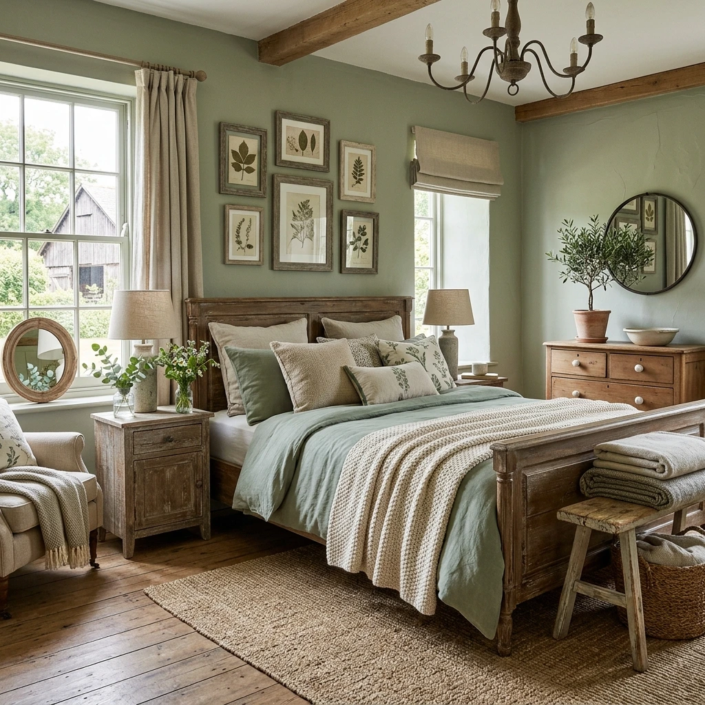 20 Sage Green Farmhouse Bedroom Ideas: Trendy Rustic Chic
